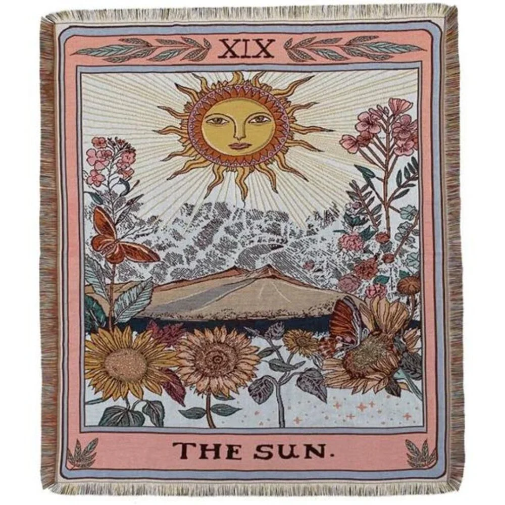 Boho Throw Blanket Reversible Cotton Tapestry Hippie Room Decor